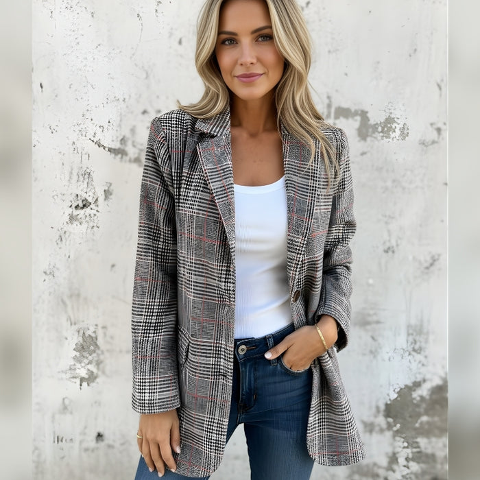 Chaqueta de cuadros elegante – Arlena