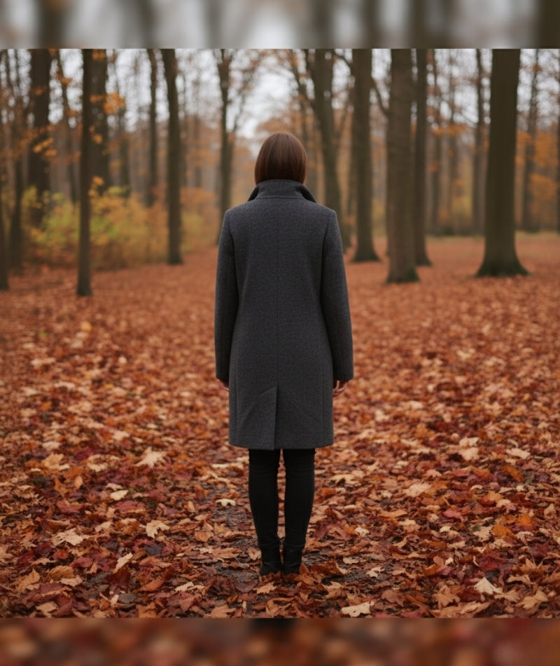 Abrigo de algodón con cuello alto – Mireya