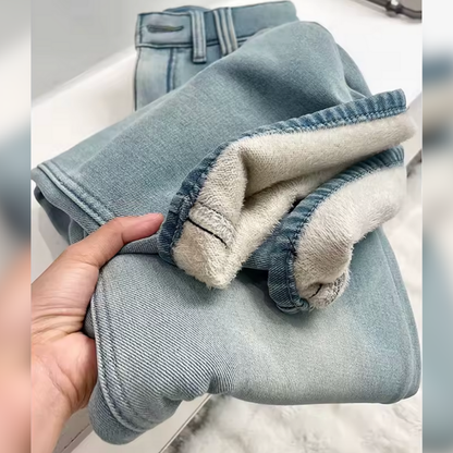 Jeans Azul Wide Leg Cintura Alta