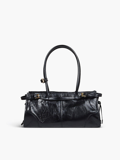 Bolso Suave con Detalle de Cinturón Estilo Vintage