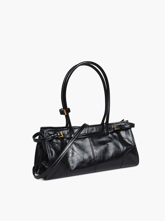 Bolso Suave con Detalle de Cinturón Estilo Vintage