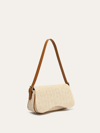 Bolso de Hombro Tejido de Paja Estilo Natural