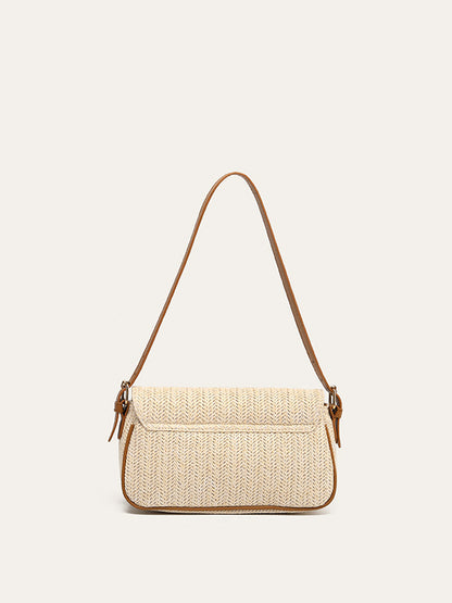 Bolso de Hombro Tejido de Paja Estilo Natural