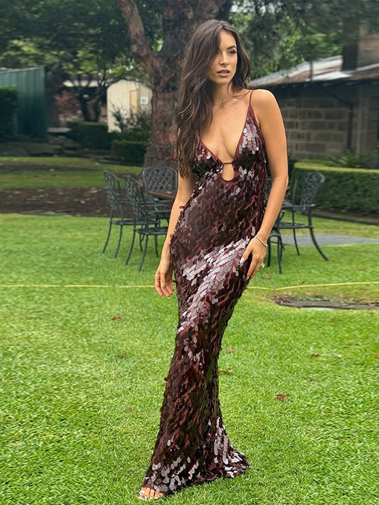 Vestido Maxi de Gala Kailani con Lentejuelas