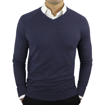 Navarita | Men's Classic V-Neck Woolen Pullover