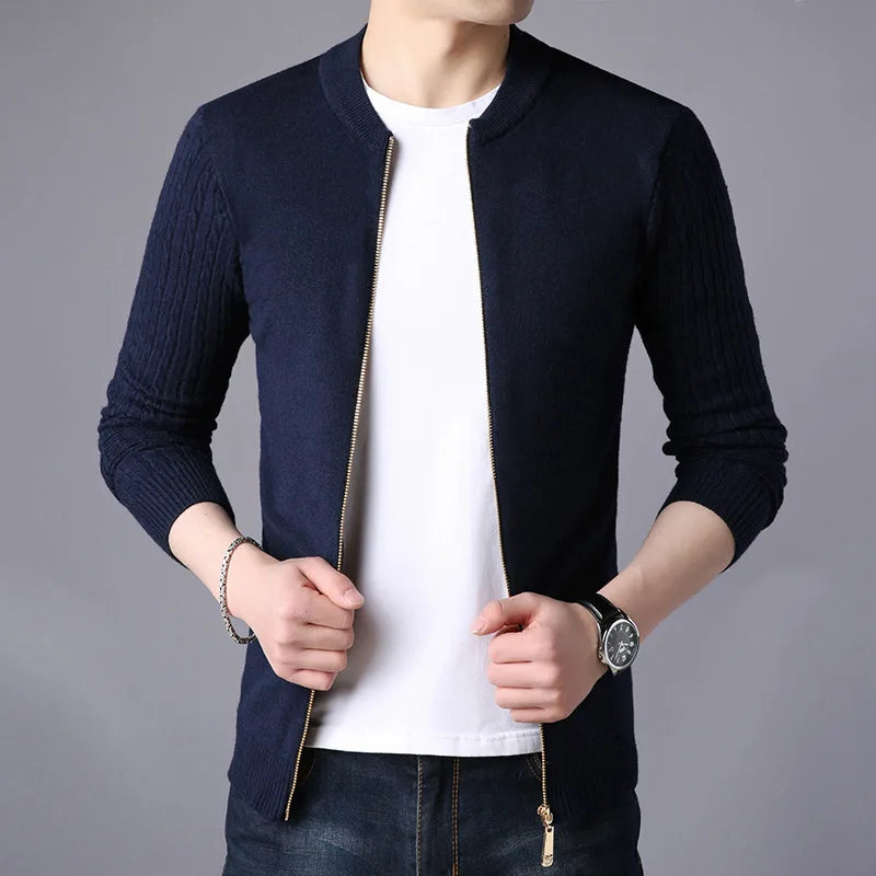 Navarita | Zippered Knit Cardigan
