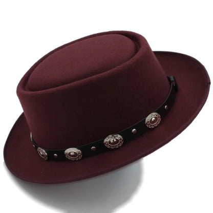 Navarita | Retro Wool Fedora Hat with Decorative Band