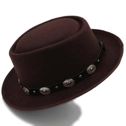 Navarita | Retro Wool Fedora Hat with Decorative Band