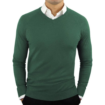 Navarita | Men's Classic V-Neck Woolen Pullover
