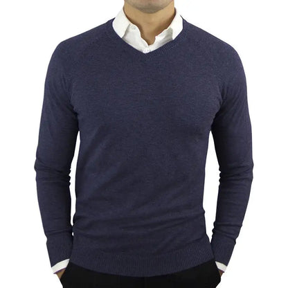 Navarita | Men's Classic V-Neck Woolen Pullover