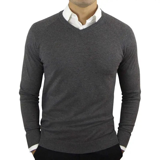 Navarita | Men's Classic V-Neck Woolen Pullover