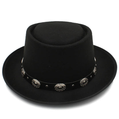 Navarita | Retro Wool Fedora Hat with Decorative Band