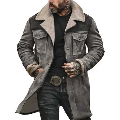 Navarita | Faux Suede Winter Jacket with Shearling Lining