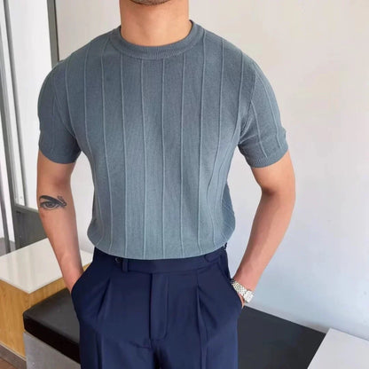 Navarita | Korean Style Breathable Knit T-Shirt