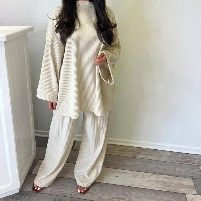 Conjunto de dos piezas de punto relajado – Solaira