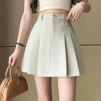 Navarita | Pleated Chic High Waist Mini Skirt
