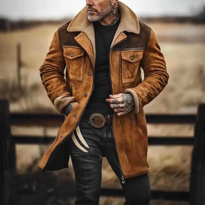 Navarita | Faux Suede Winter Jacket with Shearling Lining