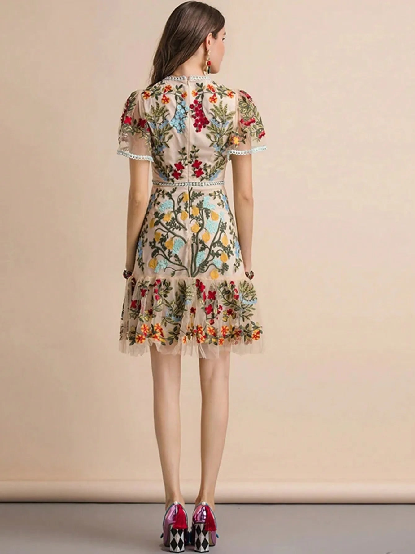 Navarita | Floral Whisper Mesh Dress
