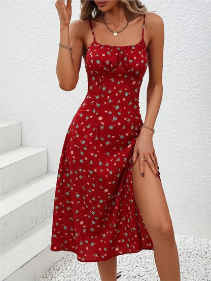 Navarita | Dotted Sunset Midi Dress