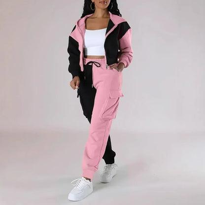 Navarita | Colorblock Cargo Hoodie Set