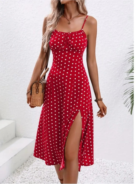 Navarita | Dotted Sunset Midi Dress