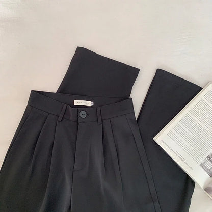 Navarita | Elegant High-Waist Wide-Leg Suit Pants
