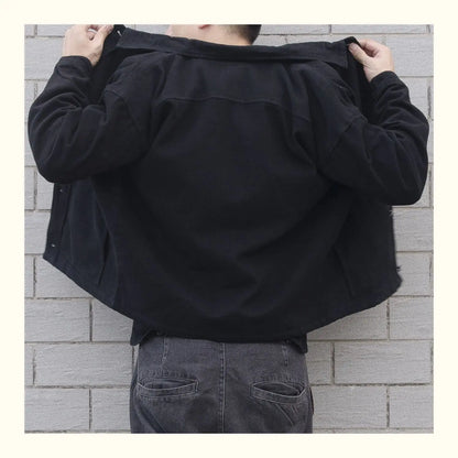 Navarita | Classic Black Casual Denim Jacket for Men