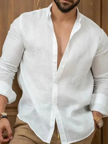 Navarita | Emerald Breeze Men's Linen Shirt