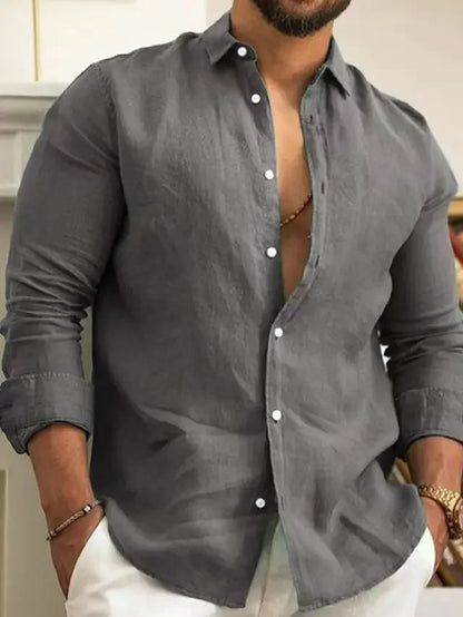 Navarita | Emerald Breeze Men's Linen Shirt