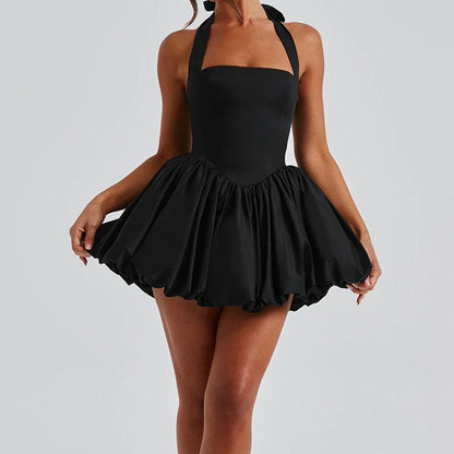 Navarita | Corset Flare Halter Dress