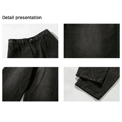 Navarita | Washed Wide Leg Denim Jeans for Men