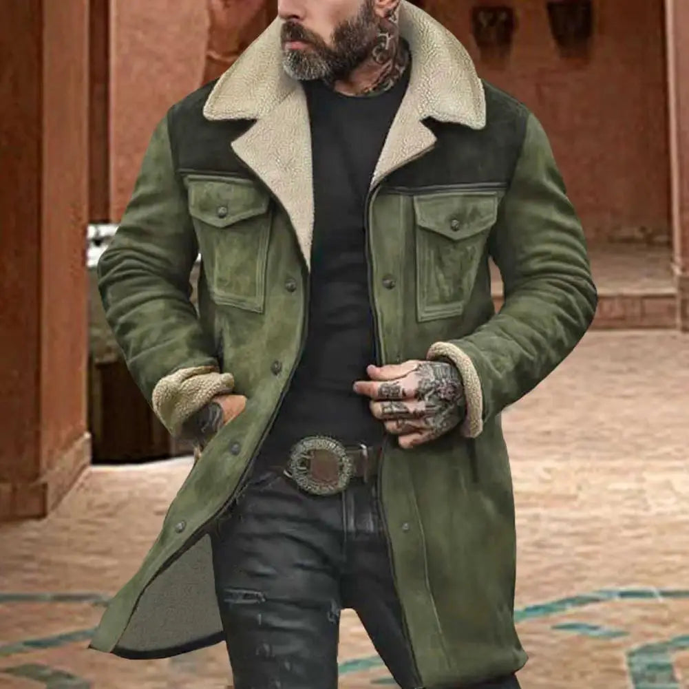 Navarita | Faux Suede Winter Jacket with Shearling Lining