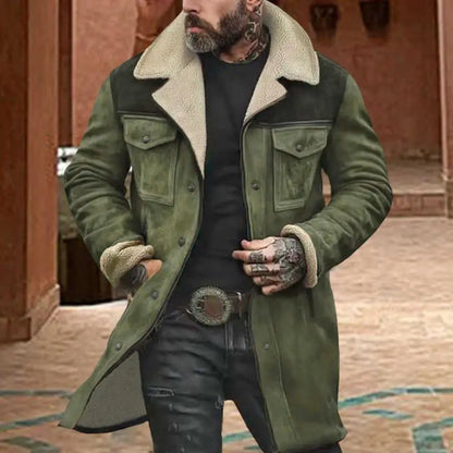 Navarita | Faux Suede Winter Jacket with Shearling Lining