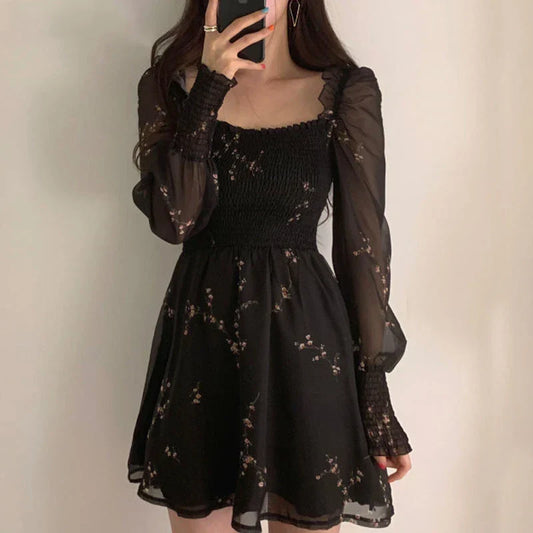 Navarita | Vintage Floral Mesh Dress