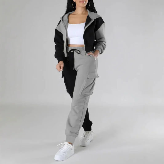 Navarita | Colorblock Cargo Hoodie Set