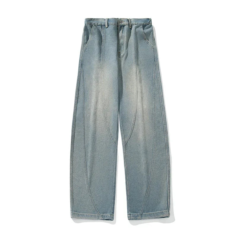 Navarita | Washed Wide Leg Denim Jeans for Men