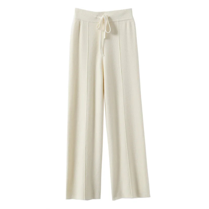 Navarita | Cashsoft Wide-Leg Knit Pants