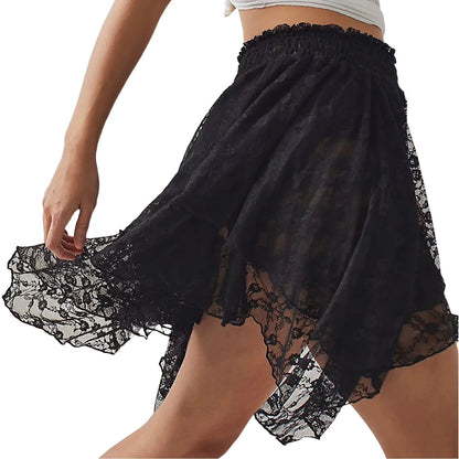 Navarita | Irregular Lace Skirt with Vintage Charm