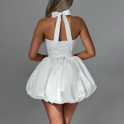Navarita | Corset Flare Halter Dress