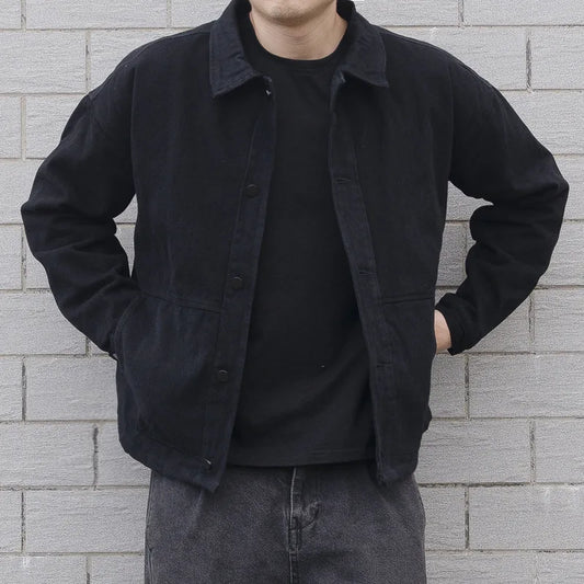 Navarita | Classic Black Casual Denim Jacket for Men