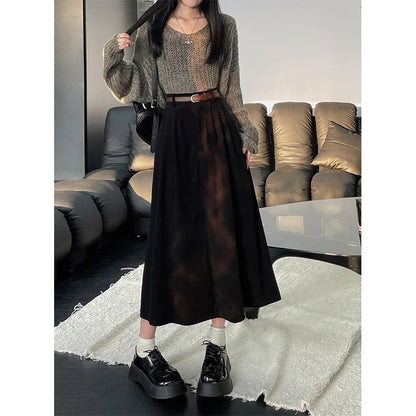 Navarita | Winter Comfort A-Line Maxi Skirt