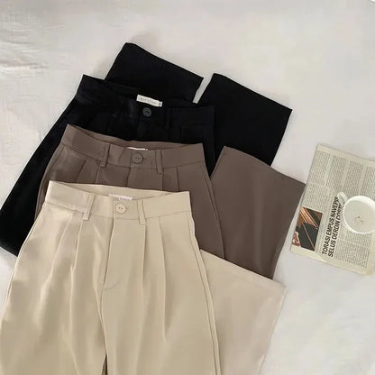 Navarita | Elegant High-Waist Wide-Leg Suit Pants