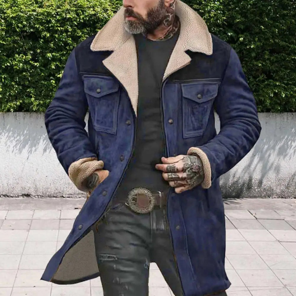 Navarita | Faux Suede Winter Jacket with Shearling Lining
