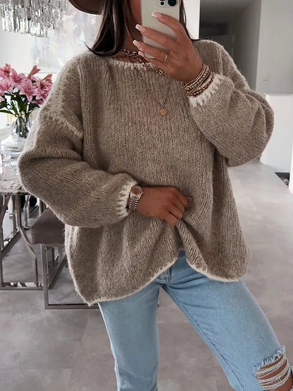 Navarita | Casual Knitted Puff Sleeve Pullover