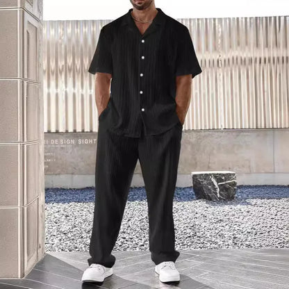 Navarita | Relaxed Summer Button Shirt & Pants Set for Men