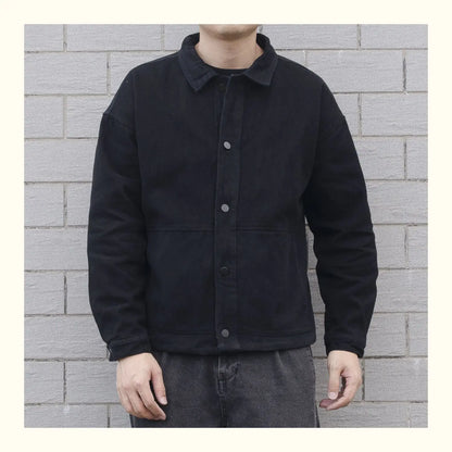 Navarita | Classic Black Casual Denim Jacket for Men