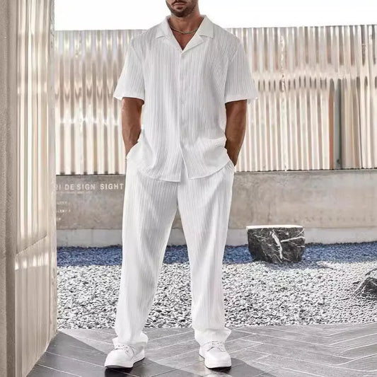 Navarita | Relaxed Summer Button Shirt & Pants Set for Men