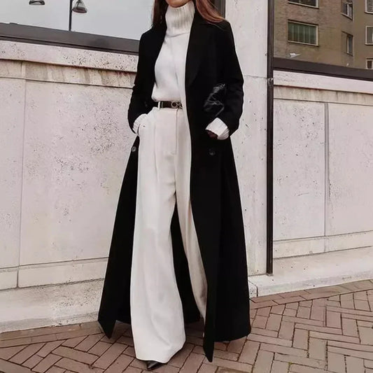 Navarita | Longline Wool-Blend Belted Trench Coat