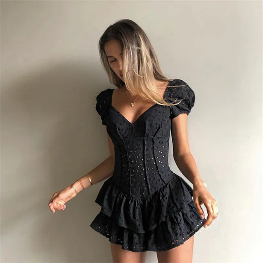 Navarita | Alva Ruffled Vintage Corset Dress