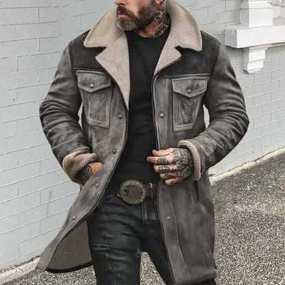 Navarita | Faux Suede Winter Jacket with Shearling Lining